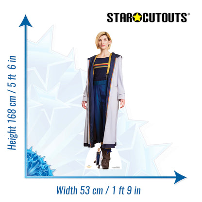 Jodie Whittaker 13th Doctor Lifesize   Doctor Who Cardboard Cut Out Height 168cm - Star Cutouts