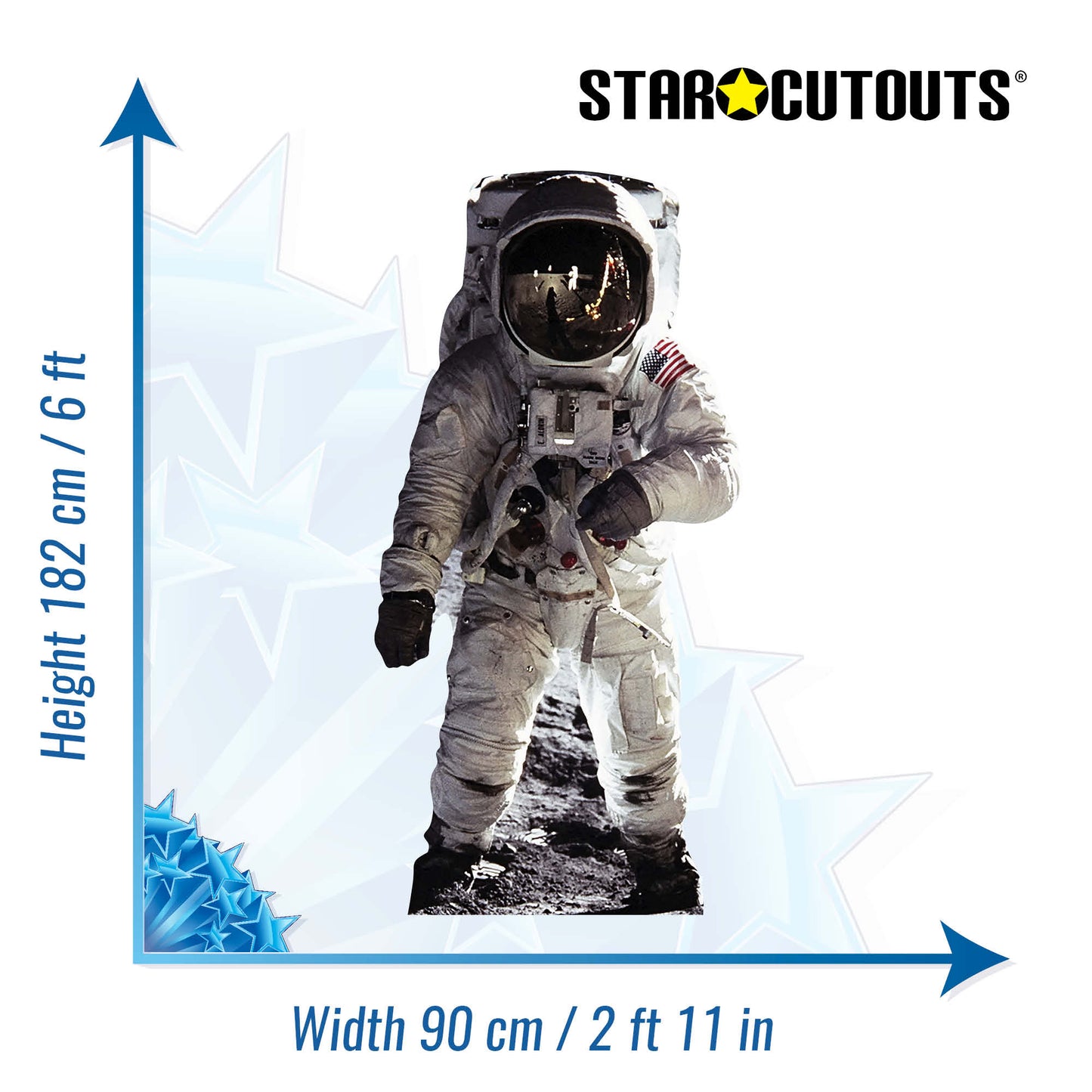 SC119 Buzz Aldrin, Astronaut Cardboard Cut Out Height 182cm