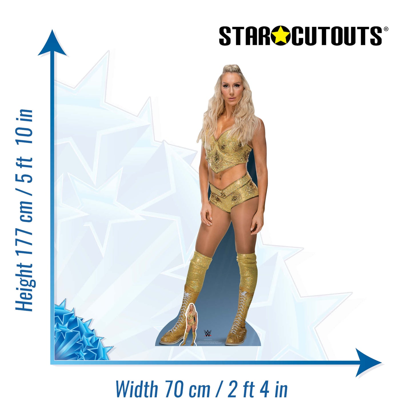 SC1205 WWE Charlotte Flair aka Ashley Elizabeth Fliehr Cardboard Cut Out Height 178cm