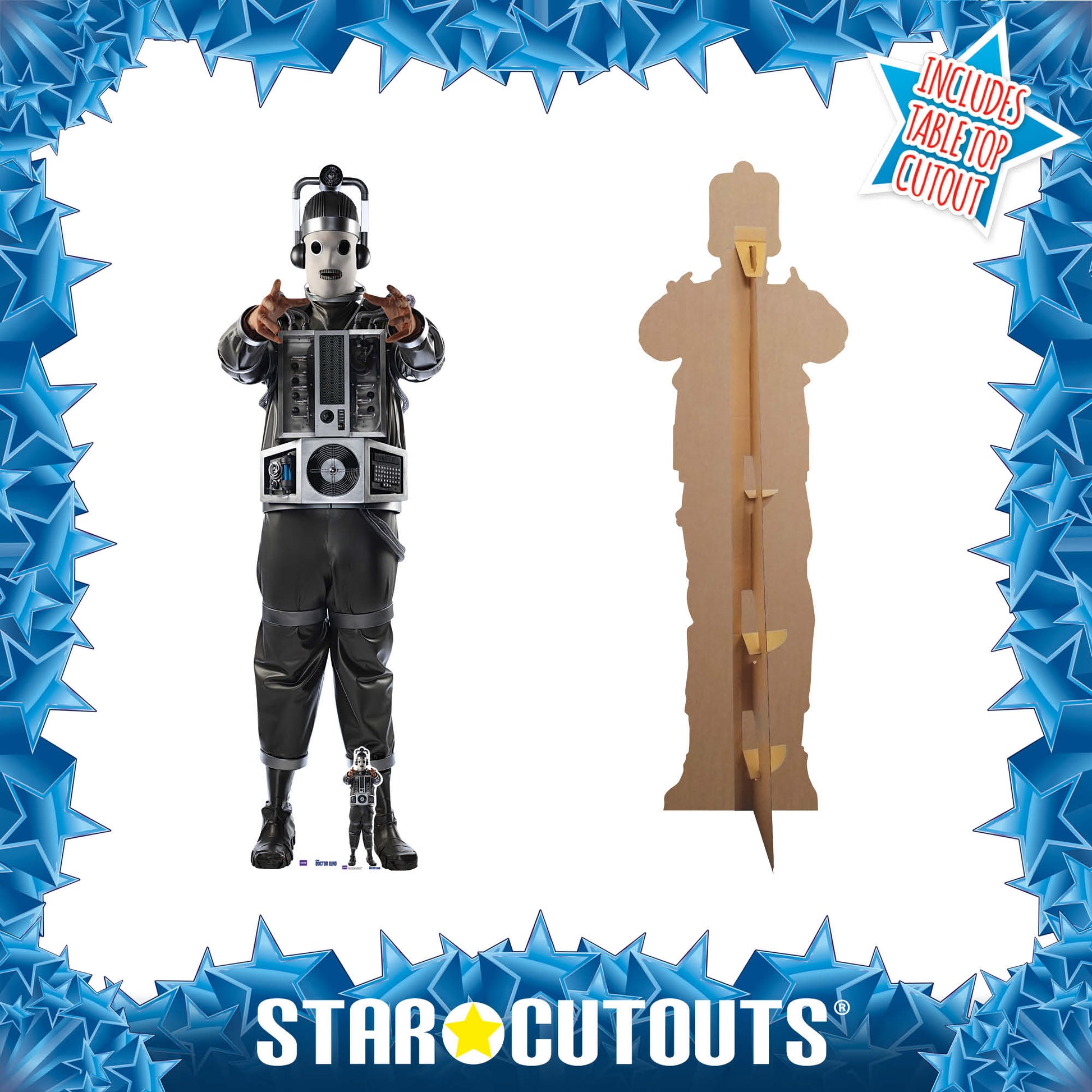 Mondassian Cyberman Cardboard Cut Out Height 190cm - Star Cutouts