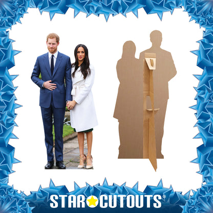 SC1238 Prince Harry & Meghan Markle (Star-Mini) Cardboard Cut Out Height 91cm