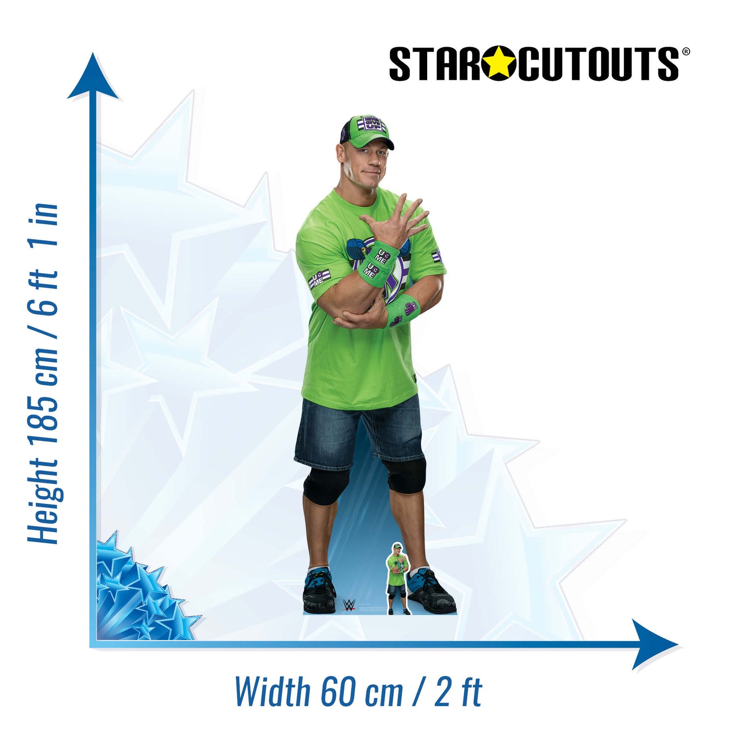 SC1241 John Cena “Live fast, fight hard, no regrets!” Cardboard Cut Out Height 185cm