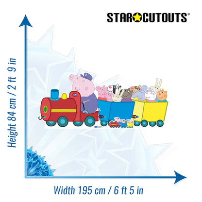 SC1242 Grandpa Pigs Train (Peppa Pig) Cardboard Cut Out Height 84cm