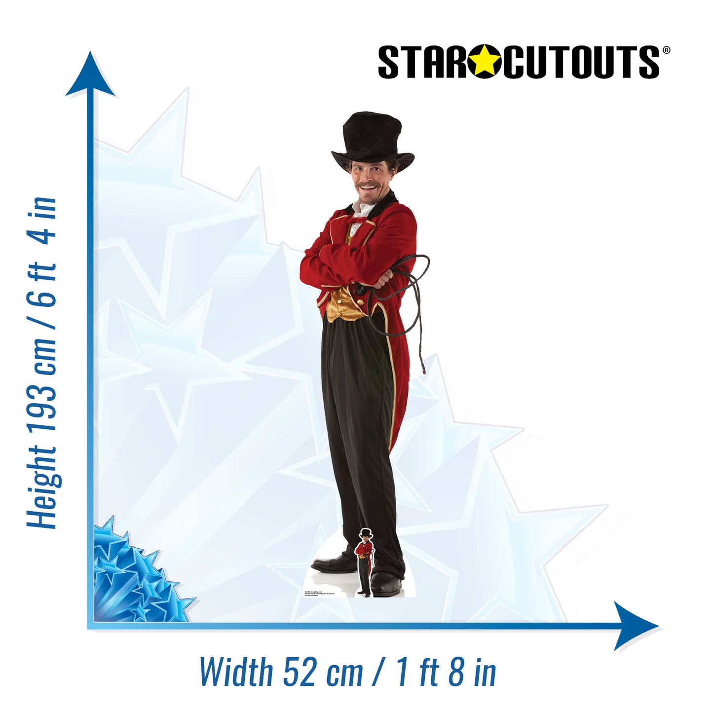 SC1269 Circus Ring Master Cardboard Cut Out Height 193cm