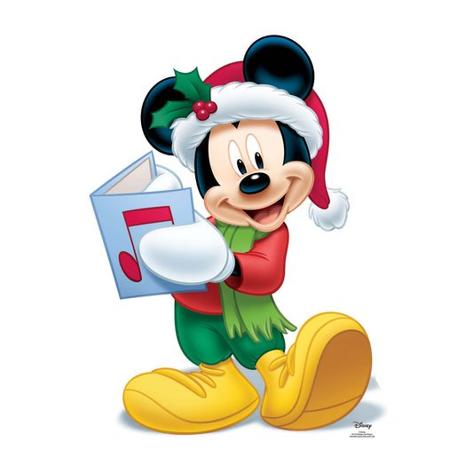 SC1272 Mickey Mouse Singing (Christmas Carol) Cardboard Cut Out Height 93cm