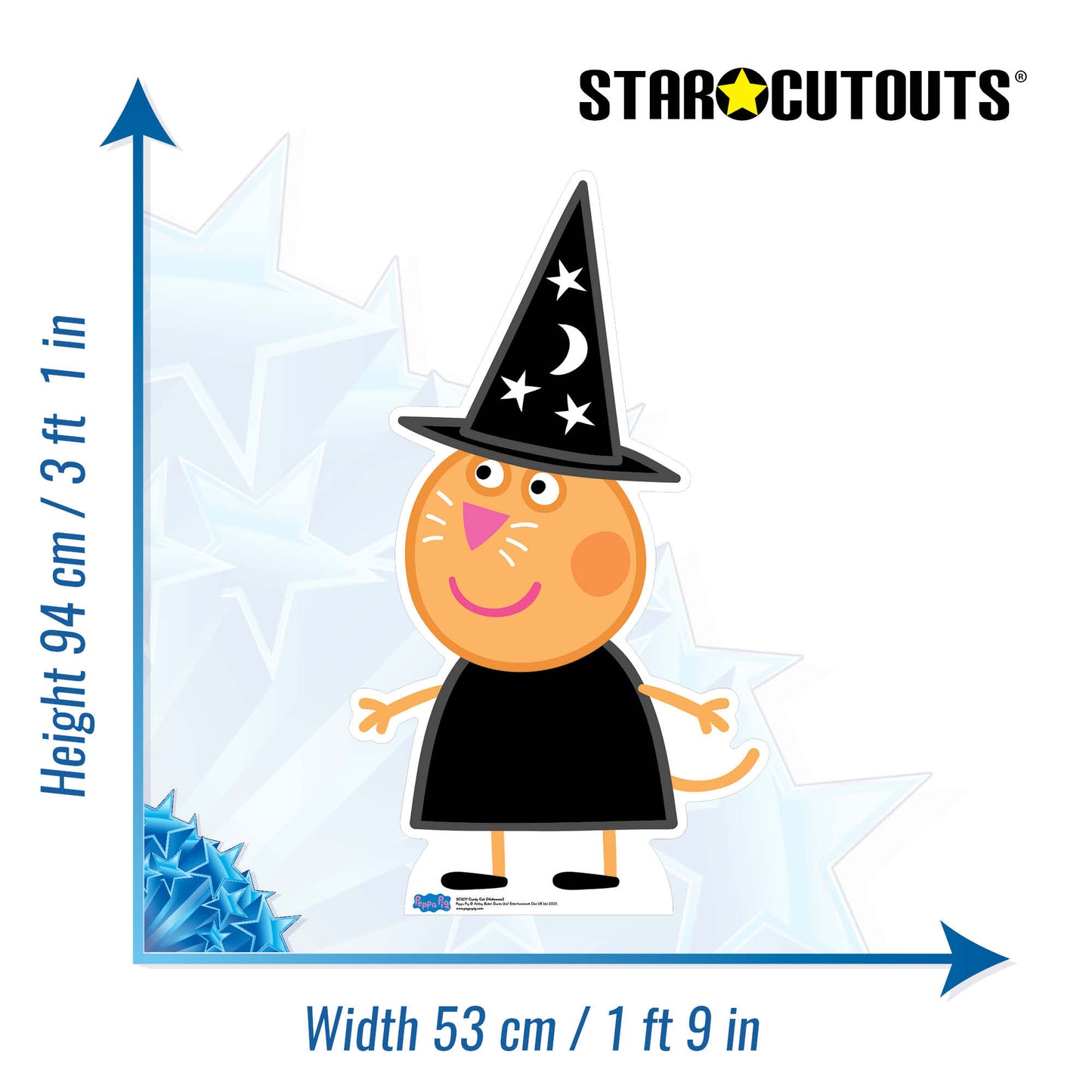 SC1277 Candy Cat (Peppa Pig Halloween) Cardboard Cut Out Height 94cm