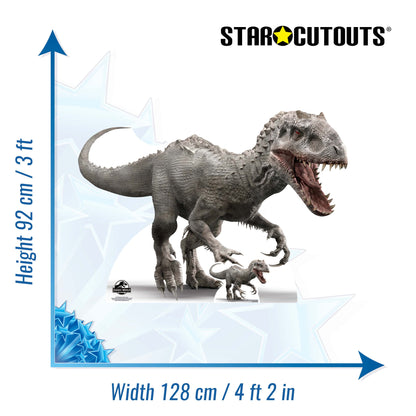 SC1284 Official Jurassic World Indominus Rex Dinosaur (side view) Cardboard Cut Out Height 92cm