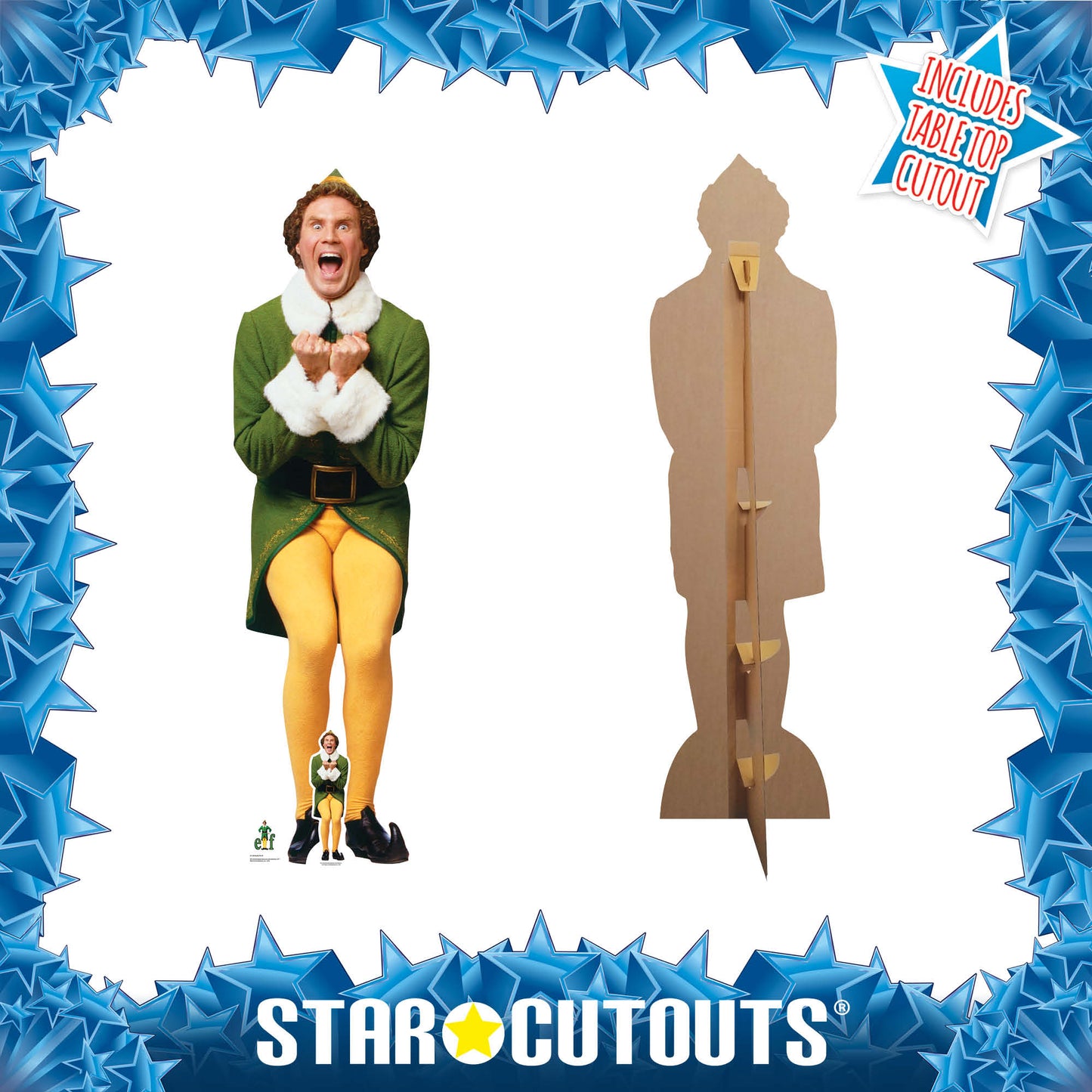 SC1289 Buddy The Elf Christmas Icon Cardboard Cut Out Height 187cm