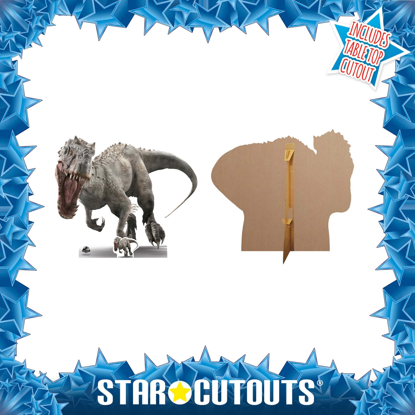 SC1295 Indominus (Face on roar) Jurassic World Dinosaur Cardboard Cut Out Height 118cm