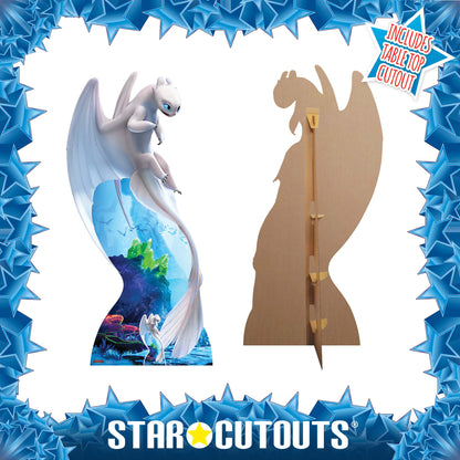 SC1299 Light Fury White Dragon Cardboard Cut Out Height 194cm