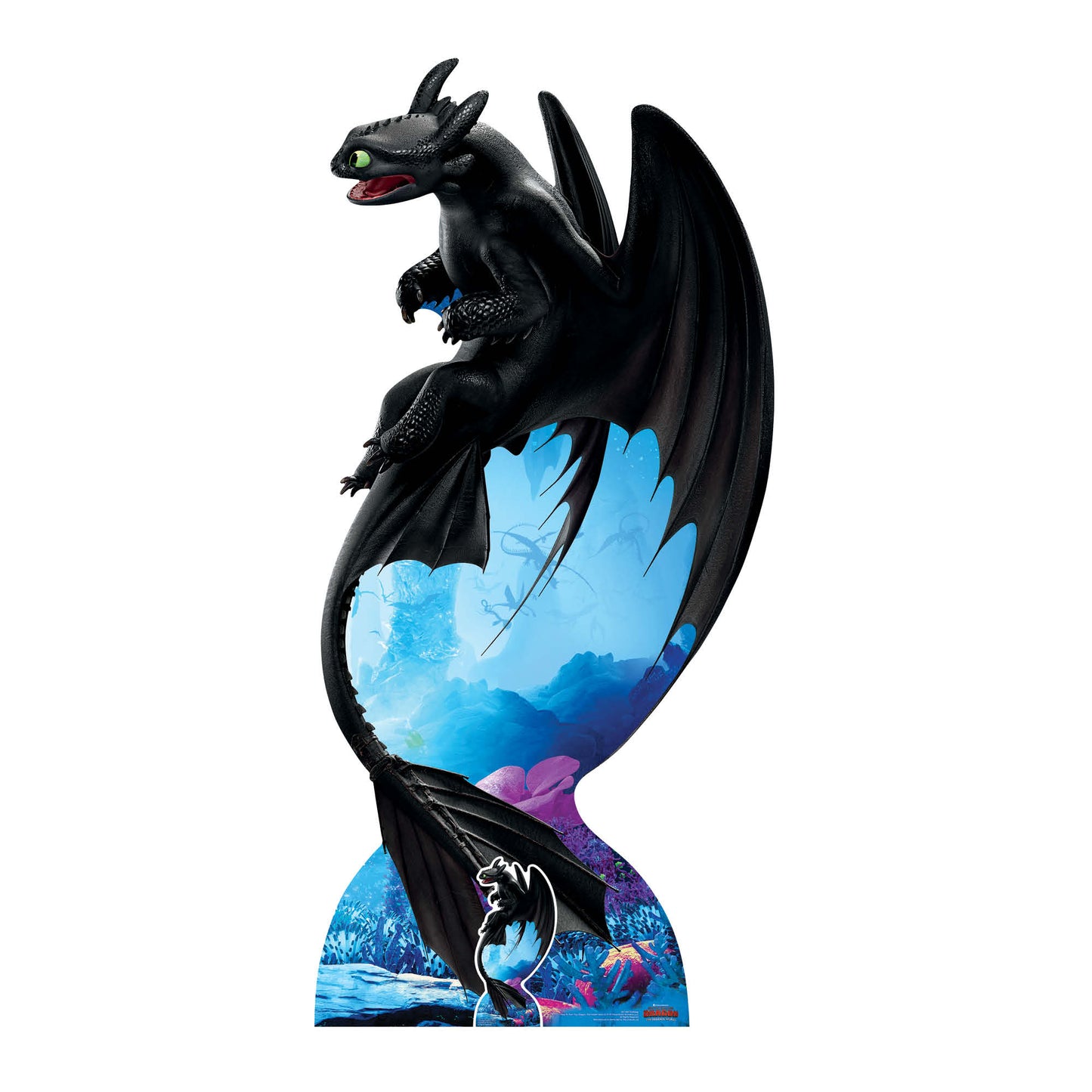 SC1300 Toothless Night Fury Soars Cardboard Cut Out Height 194cm
