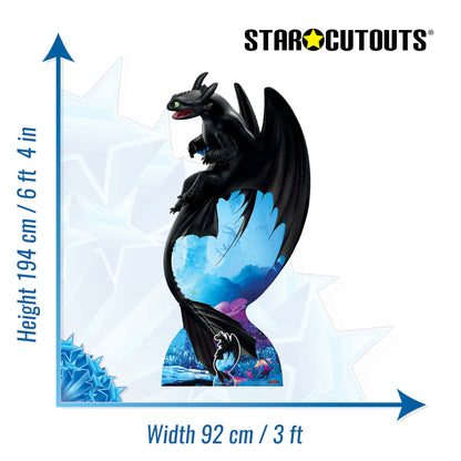 SC1300 Toothless Night Fury Soars Cardboard Cut Out Height 194cm