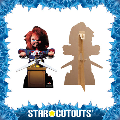 SC1306 Chucky Doll with Scissors Cardboard Cut Out Height 74cm - Star Cutouts