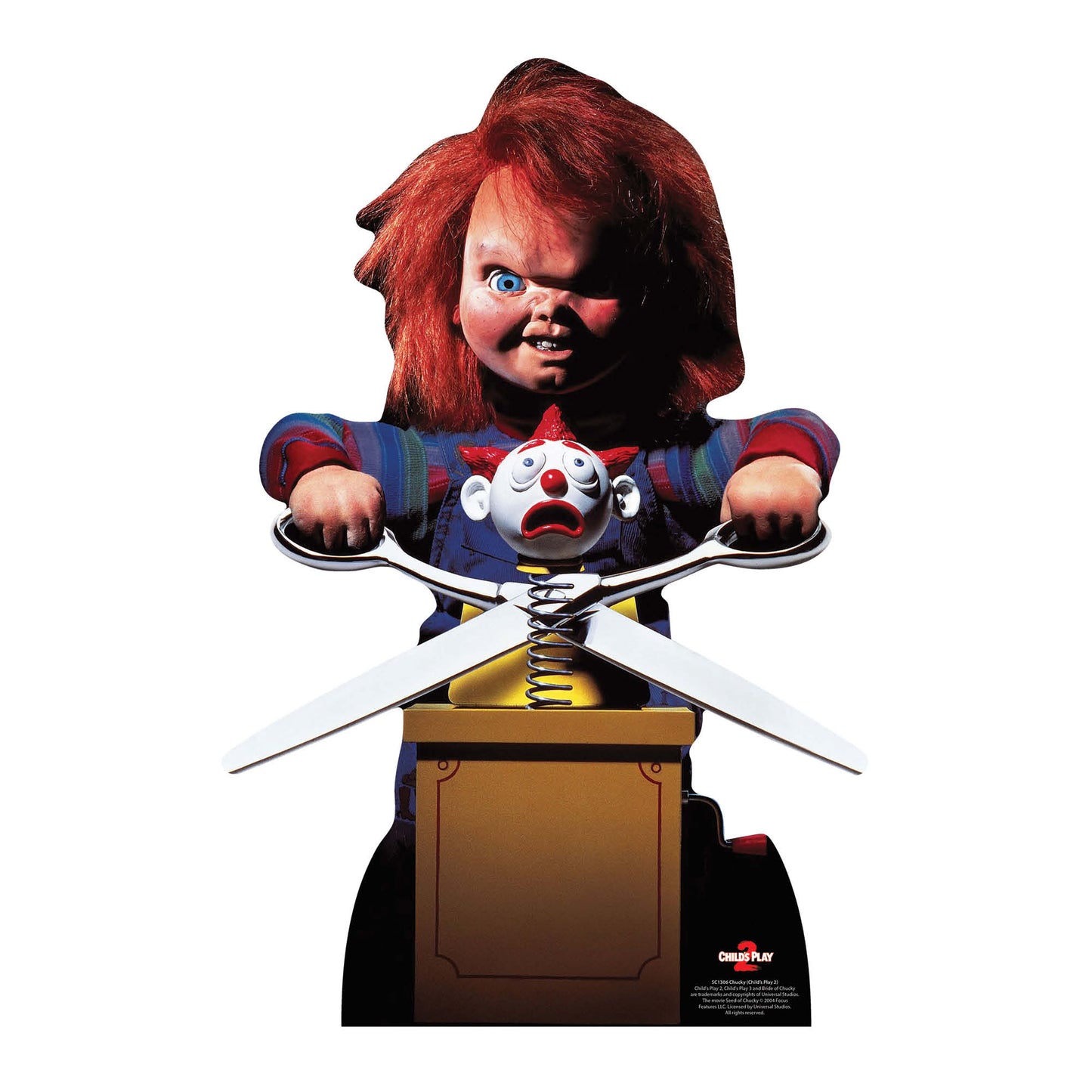 SC1306 Chucky Doll with Scissors Cardboard Cut Out Height 74cm - Star Cutouts