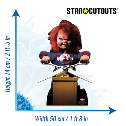 SC1306 Chucky Doll with Scissors Cardboard Cut Out Height 74cm - Star Cutouts
