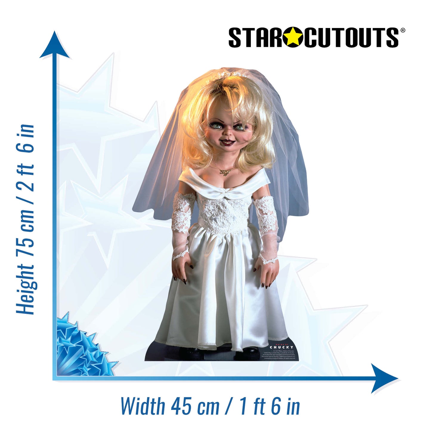 SC1307 Tiffany Doll Bride of Chucky Cardboard Cut Out Height 75cm - Star Cutouts