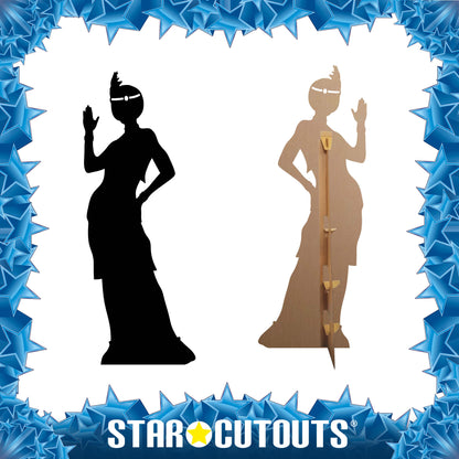 SC1308 Flapper Girl Silhouette Double Cardboard Cut Out Height 175cm