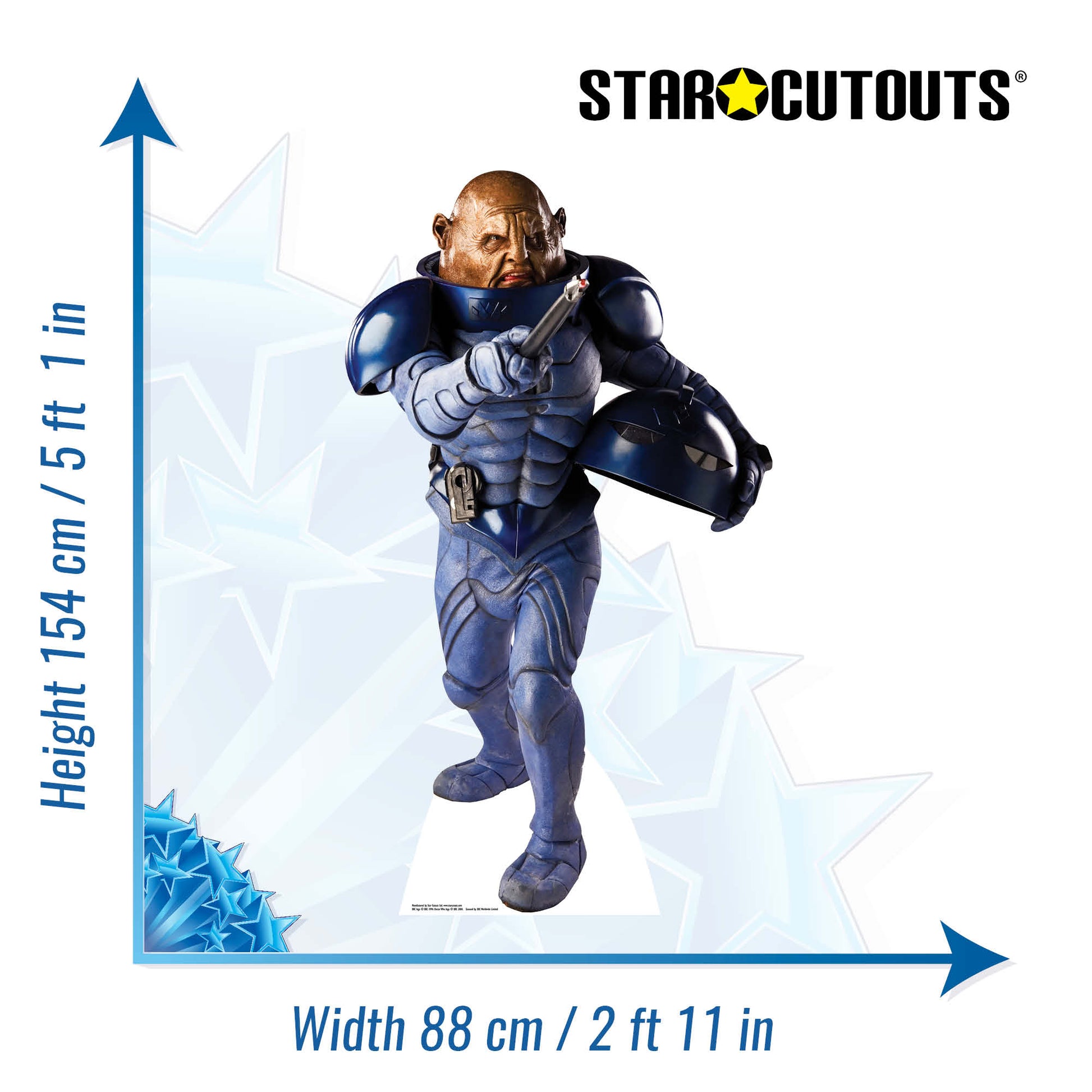General Staal Sontaran Cardboard Cut Out Height 154cm - Star Cutouts