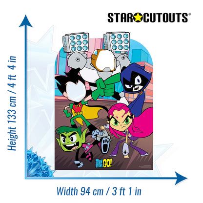 SC1338 Teen Titans Go Stand-In Cardboard Cut Out Height 133cm - Star Cutouts
