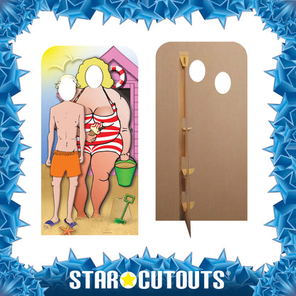 SC134 Sea Side Couple Stand-In Cardboard Cut Out Height 186cm