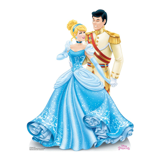 SC1352 Disney Princess Cinderella and Prince Charming Cardboard Cut Out Height 79cm