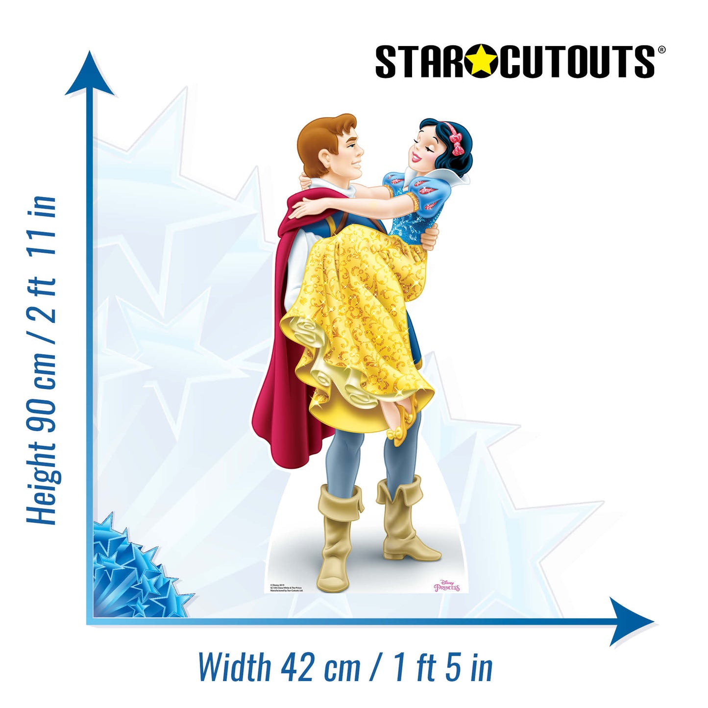 SC1355 Disney Princess Snow White and The Prince Prince Florian Cardboard Cut Out Height 90cm