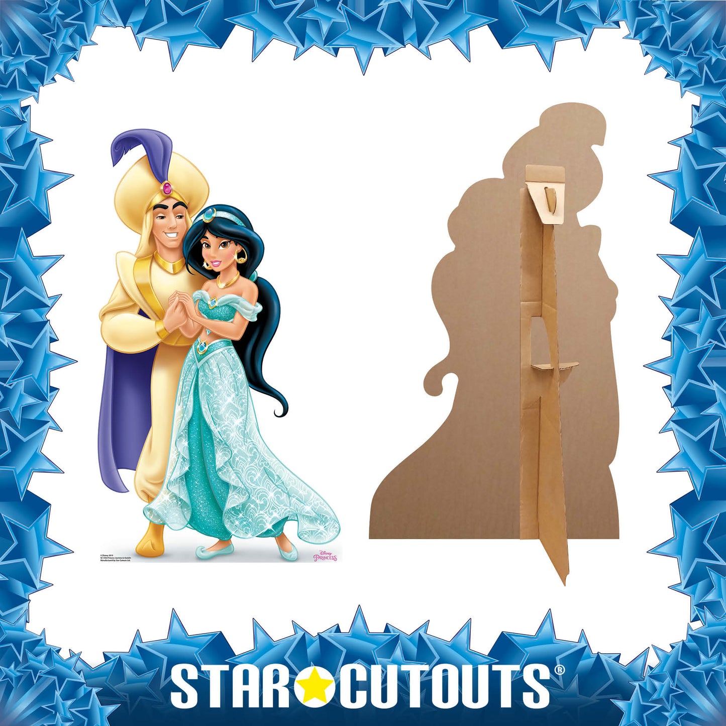 SC1356 Princess Jasmine and Aladdin Cardboard Cut Out Height 89cm