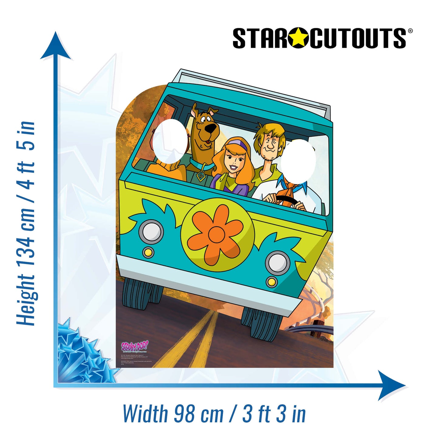 SC1357 Scooby Doo Adventures Mystery Machine Van Stand-In Cardboard Cut Out Height 134cm