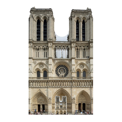 SC1358 Notre-Dame French Cathedral Cardboard Cut Out Height 173cm