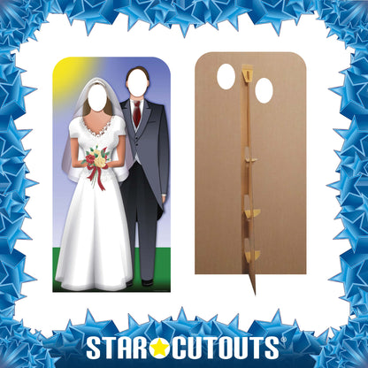 SC135 Wedding Couple Stand-In Cardboard Cut Out Height 186cm