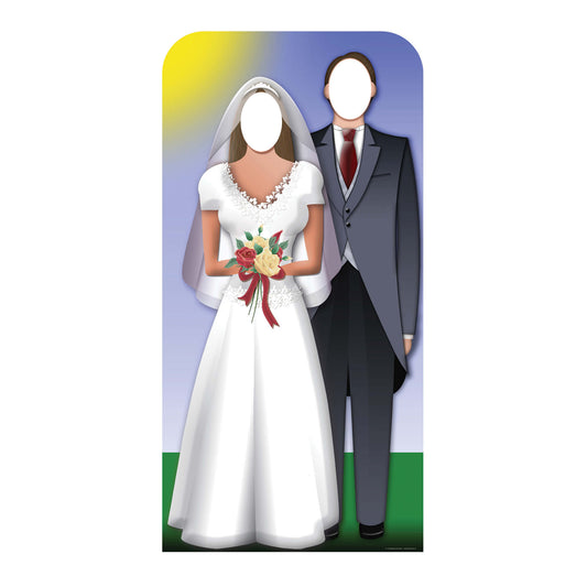 SC135 Wedding Couple Stand-In Cardboard Cut Out Height 186cm