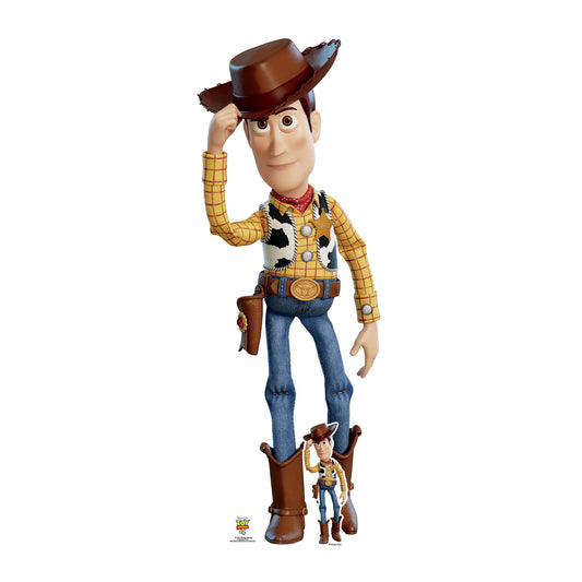 SC1371 Woody Tilting Cowboy Hat Toy Story 4 Cardboard Cut Out Height 162cm