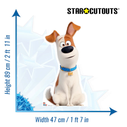 SC1373 Max Terrier Dog Secret Life of Pets Cardboard Cut Out Height 89cm