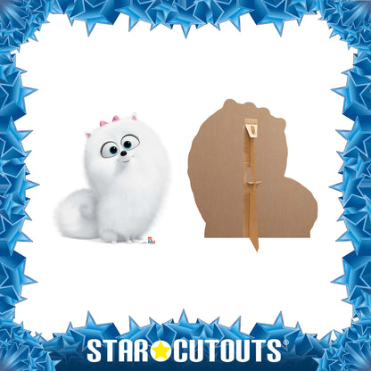 SC1374 Gidget Fluffy White Dog Secret Life of Pets Cardboard Cut Out Height 78cm