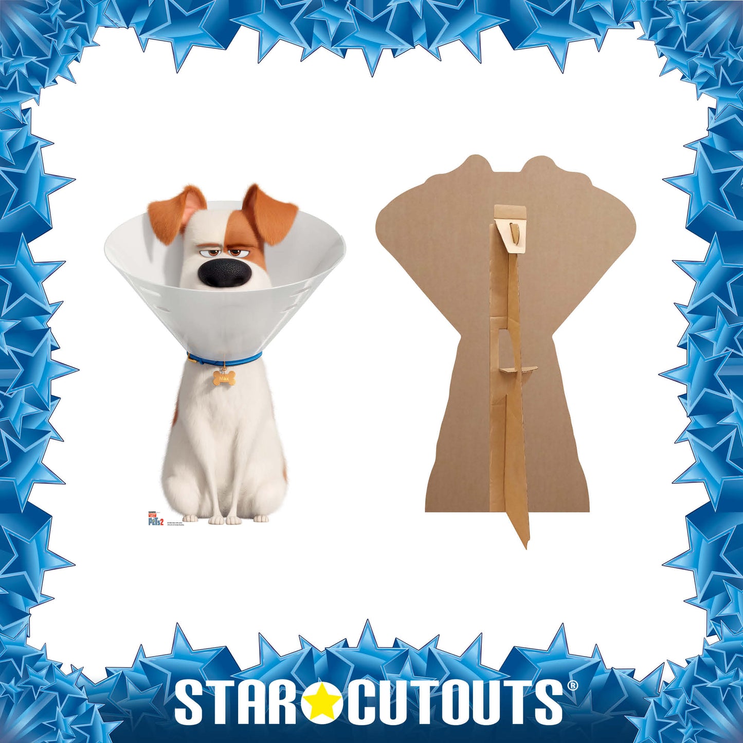 SC1383 Max the Dog wearing a Cone Collar Cardboard Cut Out Height 92cm