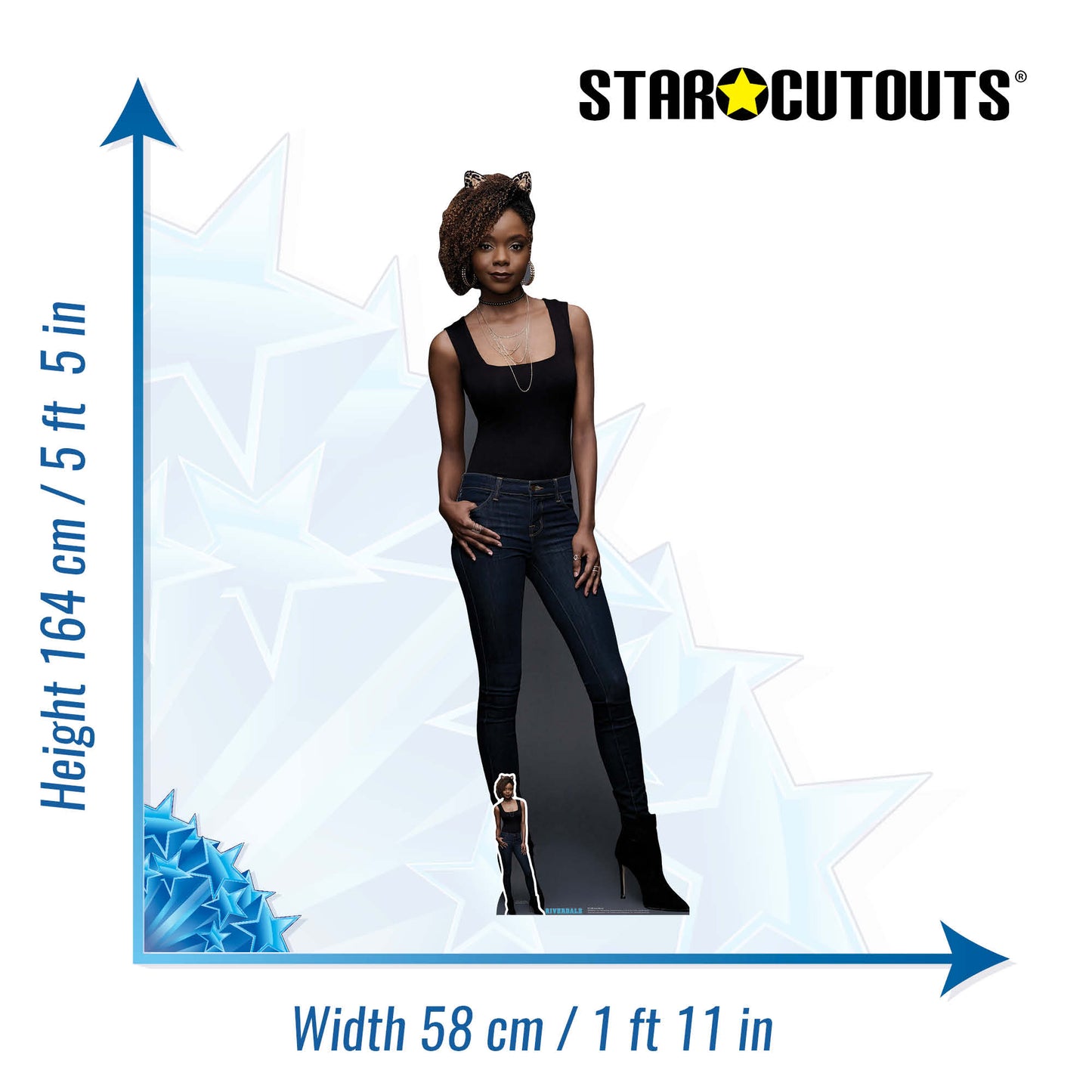 SC1390 Josie McCoy (Ashleigh Murray) Riverdale Cardboard Cut Out Height 164cm