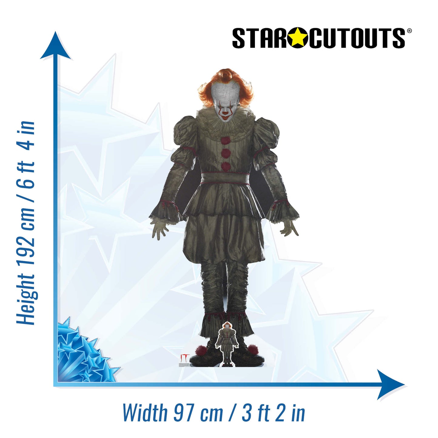 SC1392 Pennywise The Dancing Clown Cardboard Cut Out Height 192cm