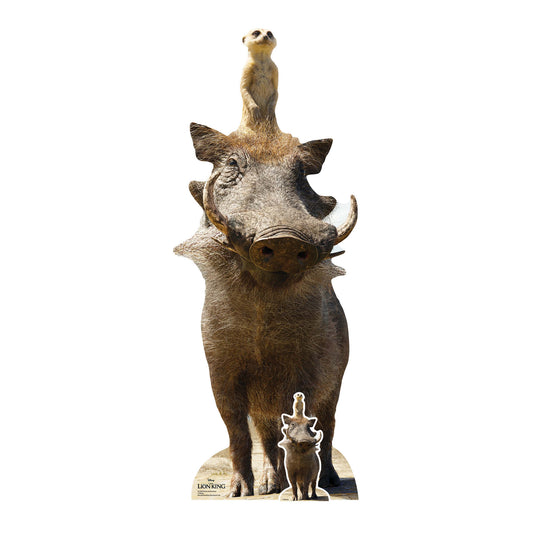 SC1394 Timon and Pumbaa Lion King Live Action Cardboard Cut Out Height 162cm
