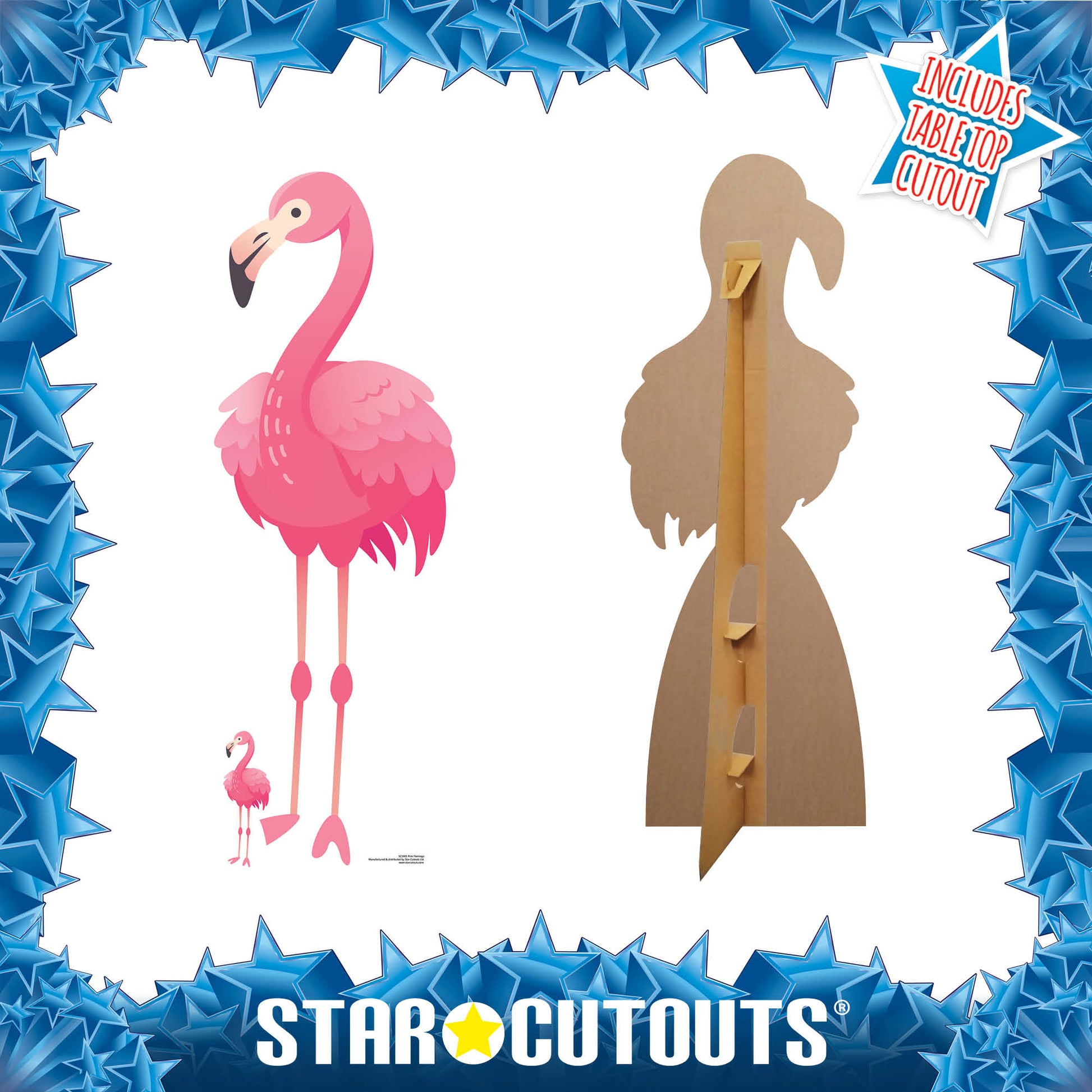 SC1401 Pink Flamingo Cardboard Cut Out Height 150cm - Star Cutouts