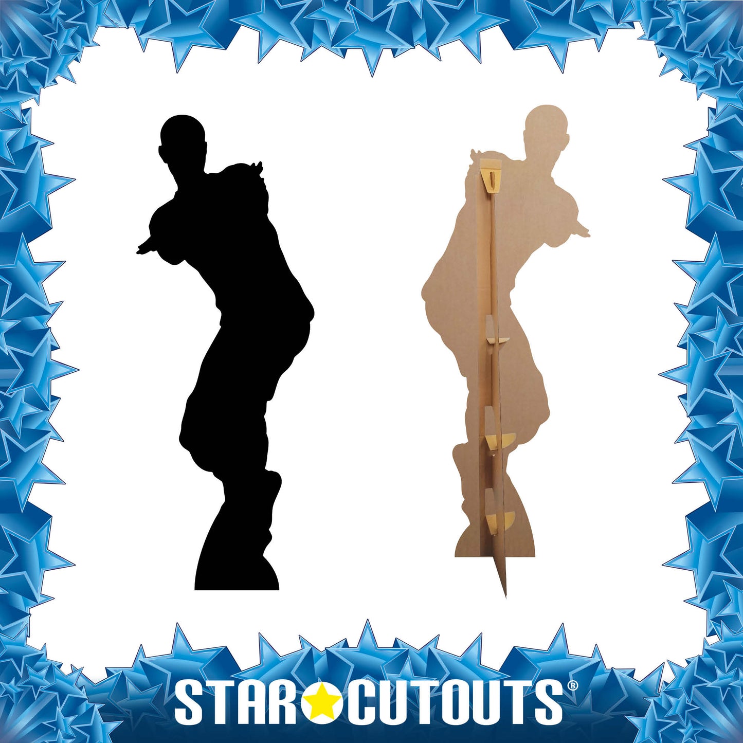 SC1403 Dancing Gamer Silhouette Cardboard Cut Out Height 172cm