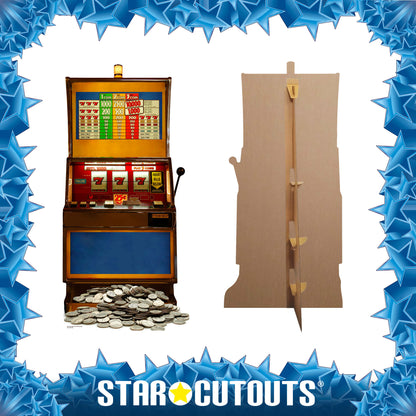 SC140 Fruit Machine One Armed Bandit Cardboard Cut Out Height 186cm
