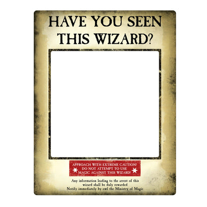 SC1419 Harry Potter Wanted Poster  Gold Selfie Frame Height 87cm