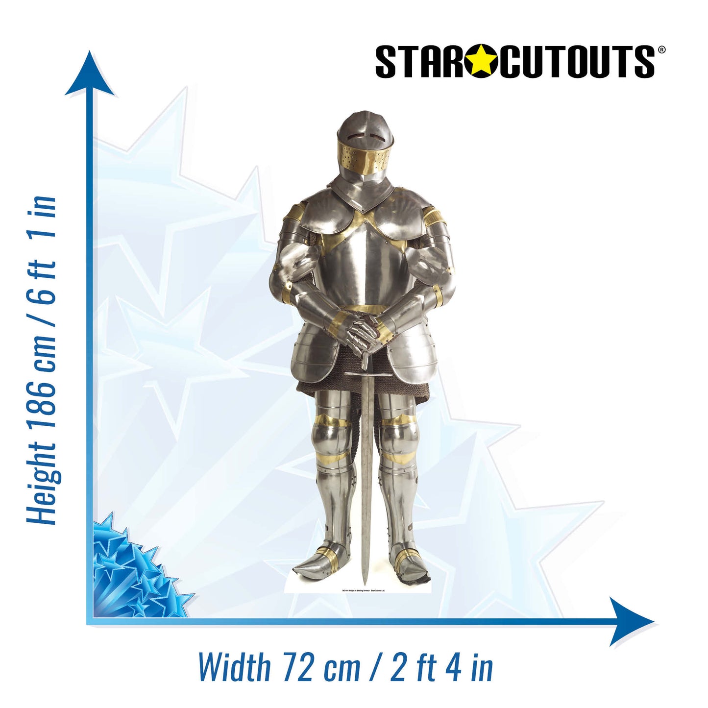 SC141 Knight in Shining Armour Cardboard Cut Out Height 186cm