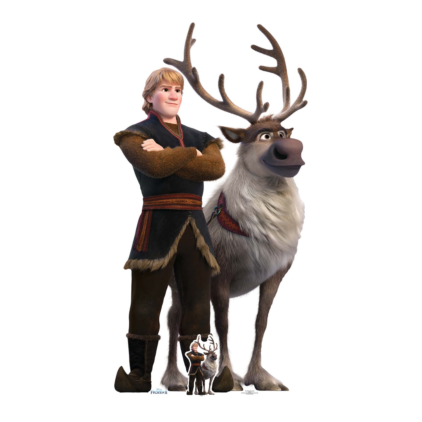 SC1423 Kristoff and Sven Cardboard Cut Out Height 195cm