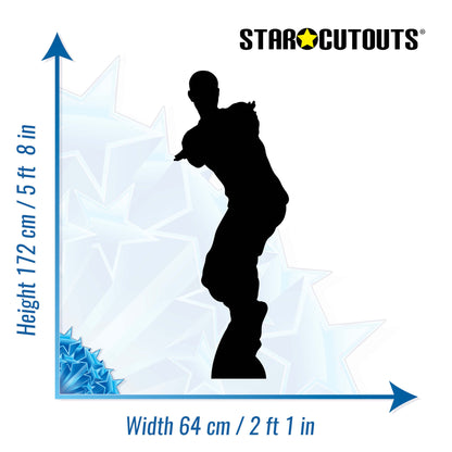 SC1437 Dancing Gamer Silhouette (Double) Cardboard Cut Out Height 172cm