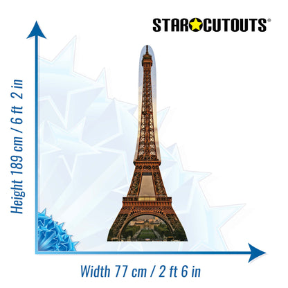 SC143 Eiffel Tower Cardboard Cutout Height 189cm