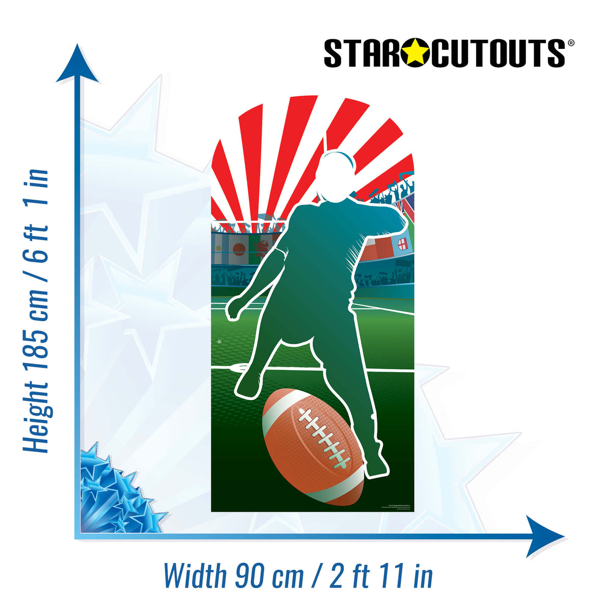 Spring Box Rugby Cutouts SC1441 Rugby World International Union Stand-In Cardboard Cut Out Heig ...