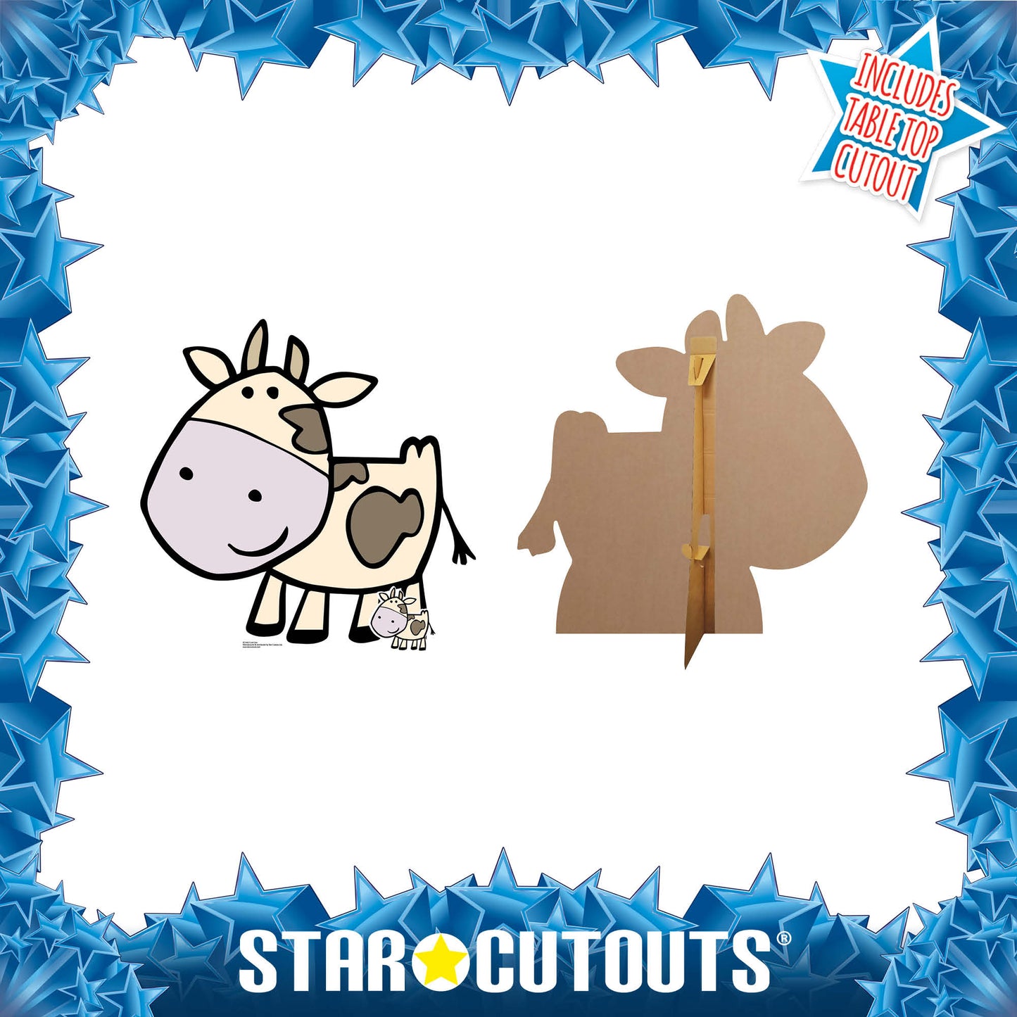 SC1442 Cute Cow Farmyard Animal Cardboard Cut Out Height 103cm - Star Cutouts