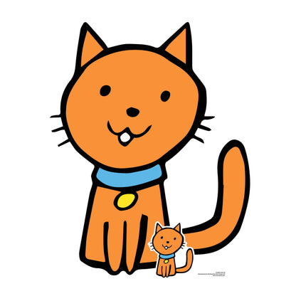 SC1445 Cute Cat Farmyard Animal Cardboard Cut Out Height 87cm - Star Cutouts