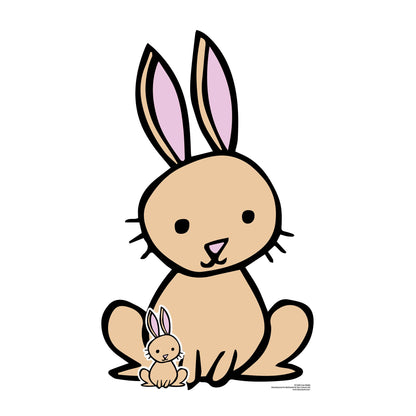 SC1446 Cute Rabbit Farmyard Animal Cardboard Cut Out Height 85cm - Star Cutouts